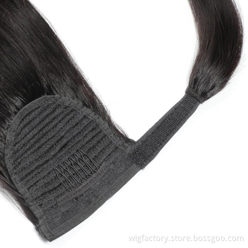 chinese hair vendors,the best selling mink virgin cuticle aligned hair ponytail,100% human hair straight ponytails